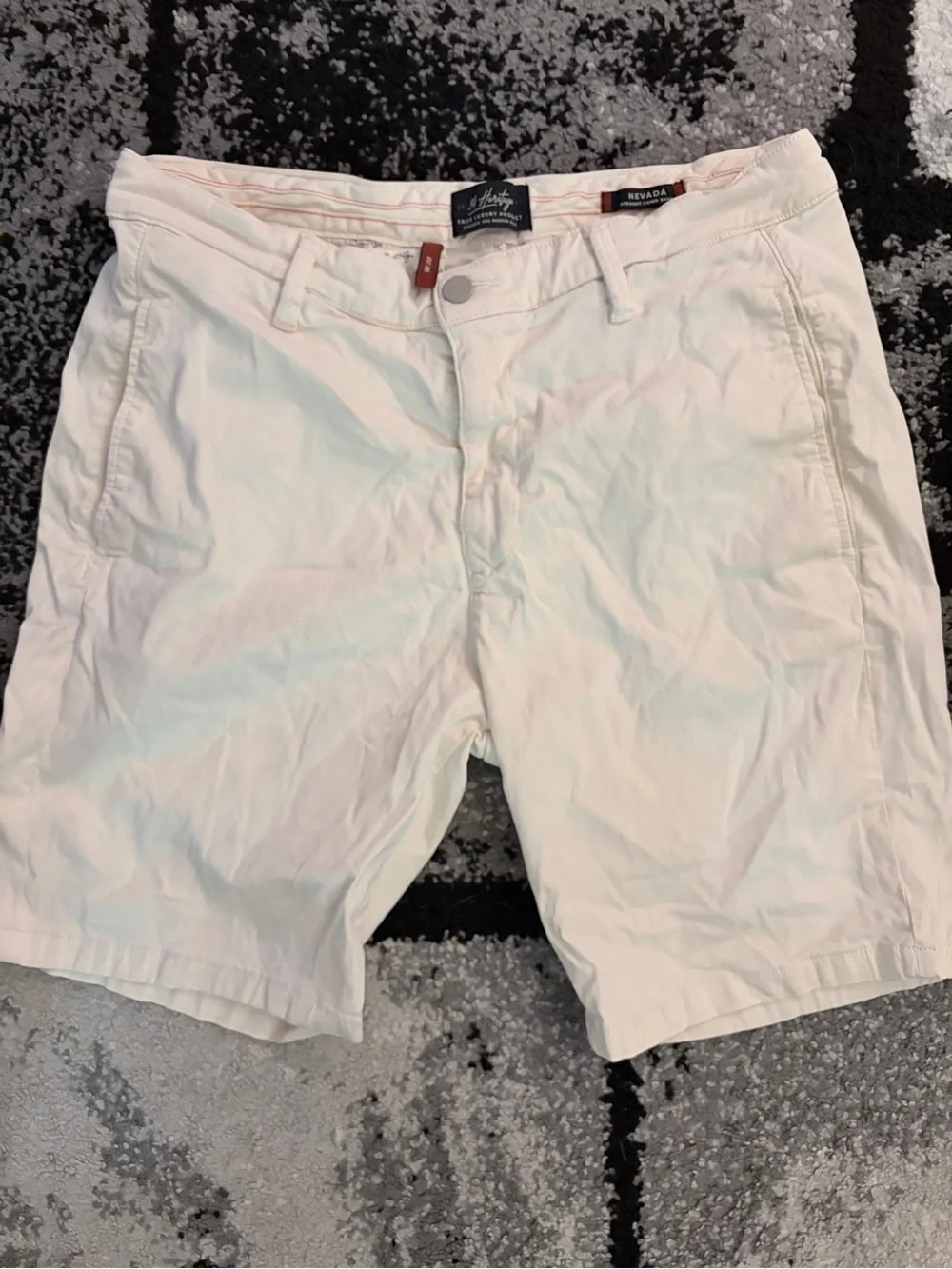 Heritage White Men's Flat Front Shorts